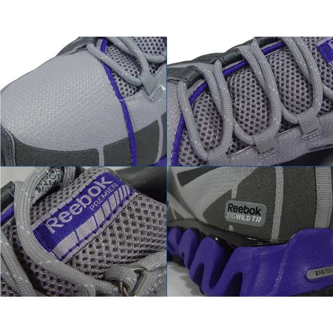 Reebok shoes - Premier Zigwild TR - Premier Zigwild - V57908 - Light Grey/Team Purple (UPC: 885589329786) 2