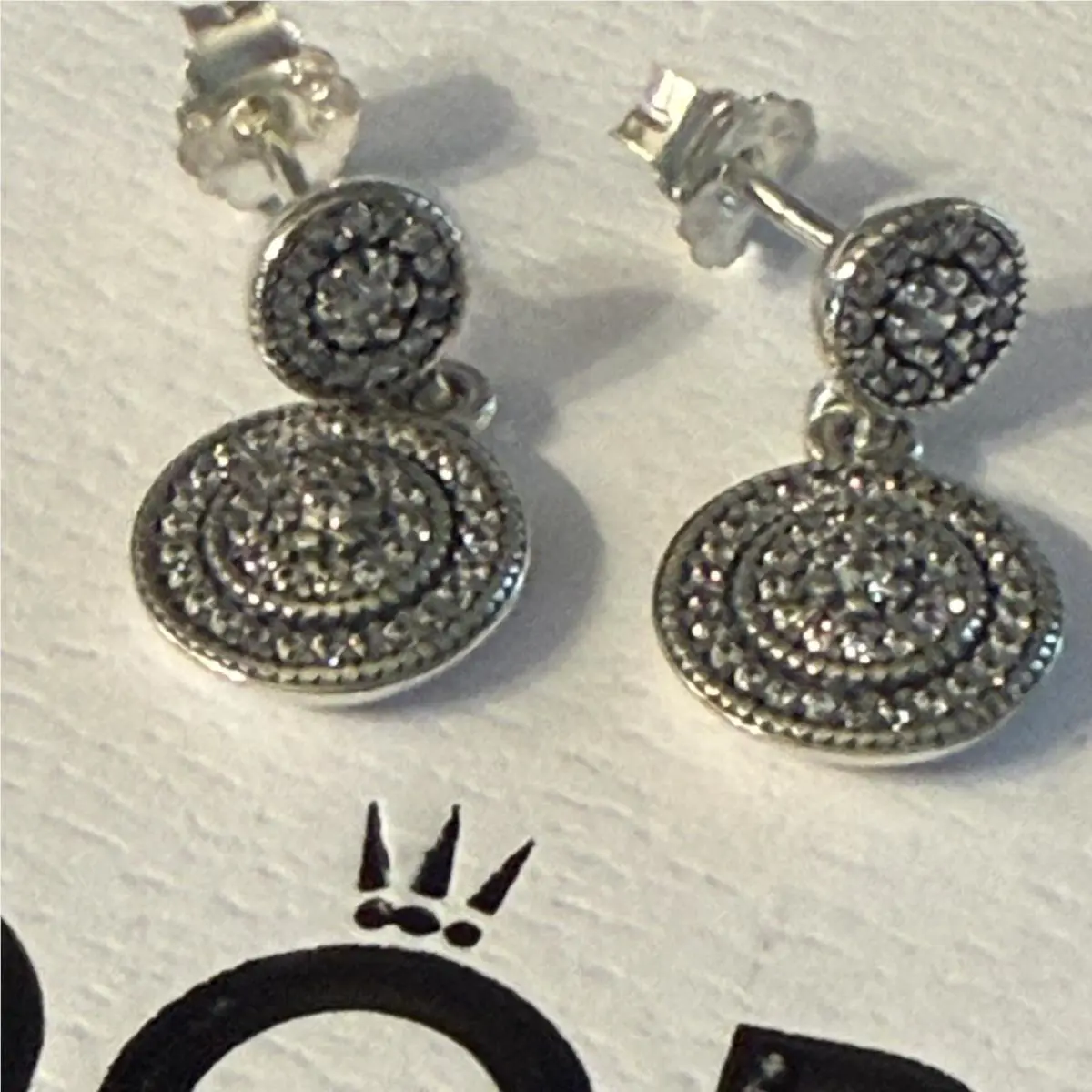 Pandora Sparkling Radiant Elegance Drop Retired Earring