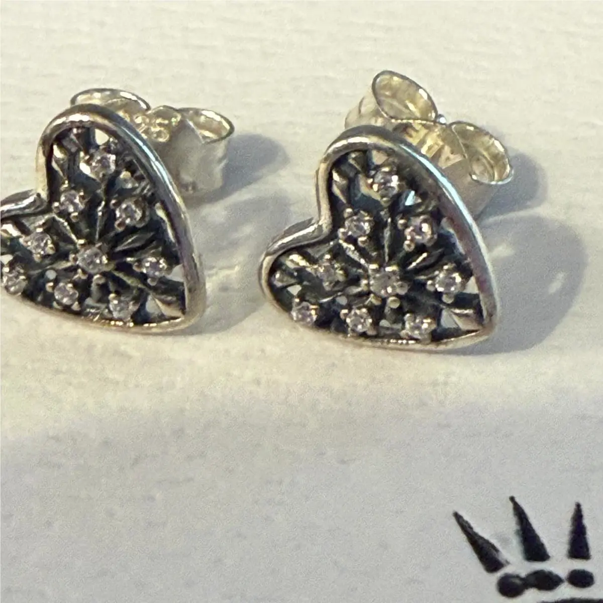 Pandora Sparkling In The Heart of Winter Silver Stud Earring