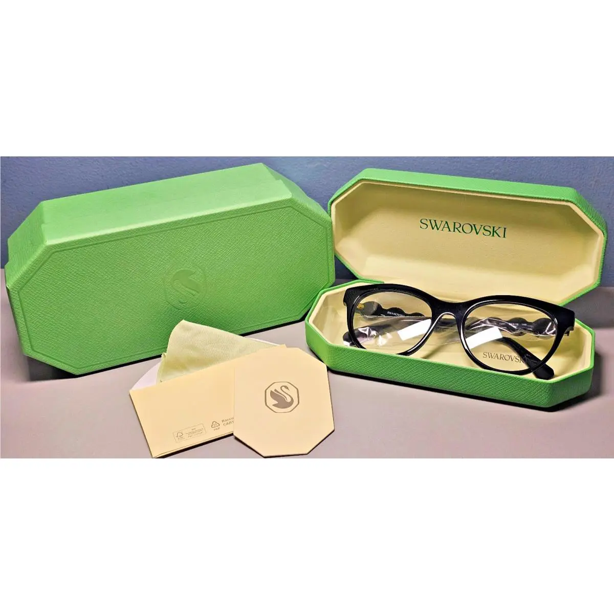 Swarovski Women`s Eyeglasses SK2025 1001- Black- 54/19/140 W/demo Lenses