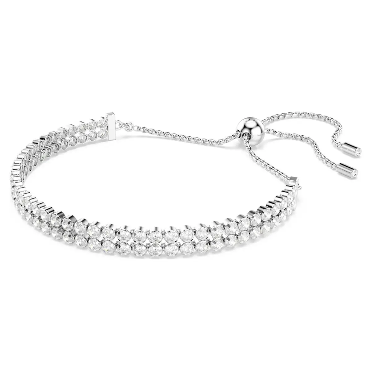 Swarovski Matrix Tennis Bracelet Round Cut White Rhodium Plated 5678252