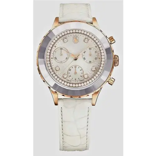Swarovski 5671150 Octea Chronograph Rose Tone White Women`s Watch
