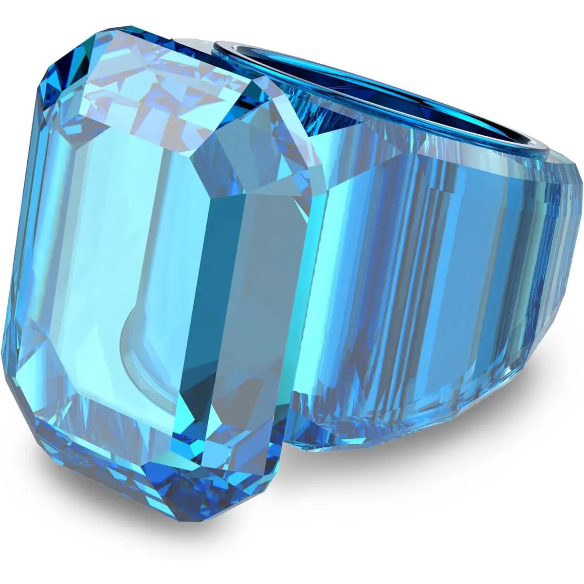 Swarovski Lucent Cocktail Ring Jewelry Collection Blue Crystal Pink Crystal