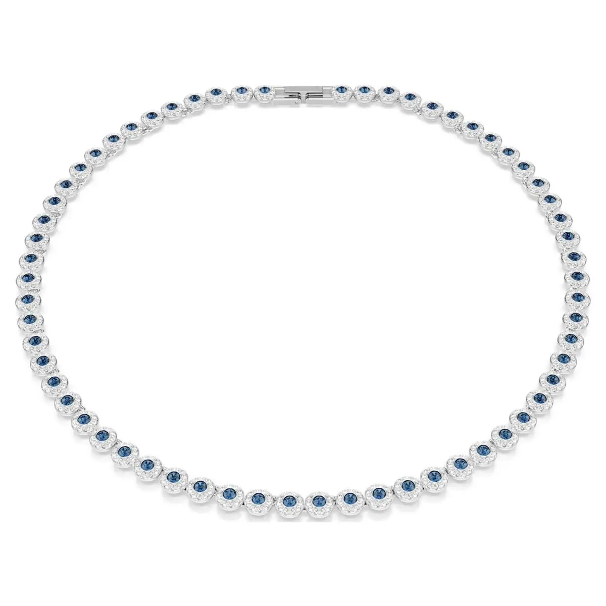 Swarovski Una Angelic Necklace Round Cut Blue Rhodium Plated 5733402