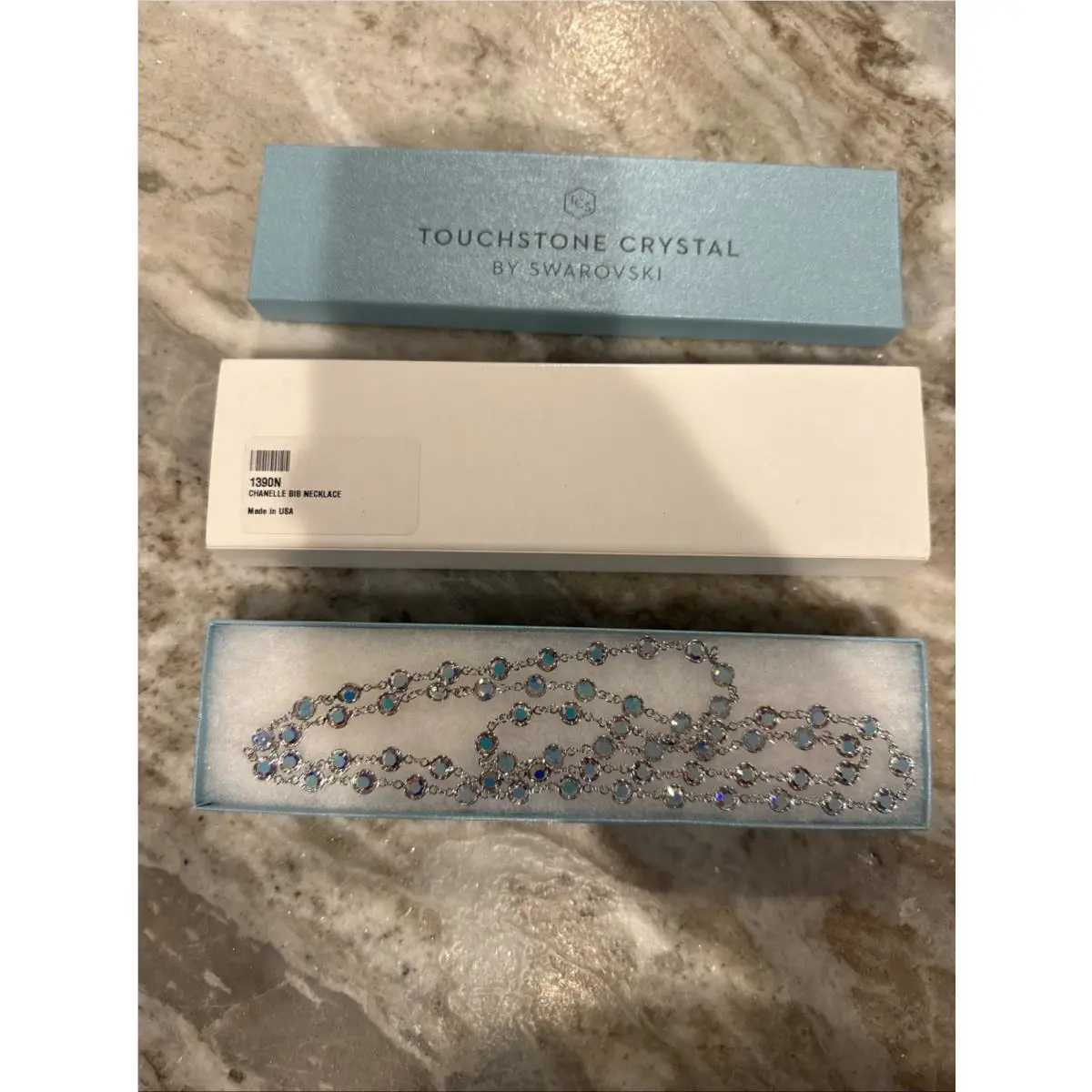 Touchstone Crystal BY Swarovski Chanelle Bib Necklace 1390N