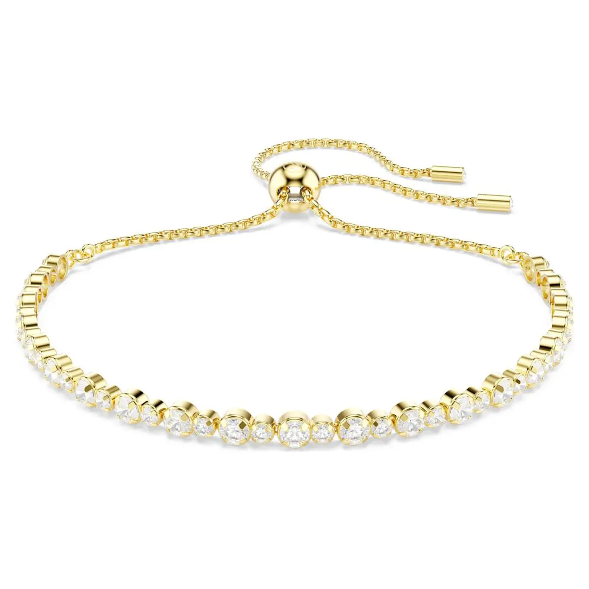 Swarovski Matrix Tennis Bracelet Round Cut White Gold-tone Plated 5730709
