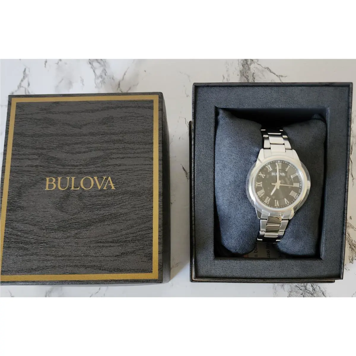 Bulova 96L272 Women`s Silver Bracelet Watch with Round Grey Dial