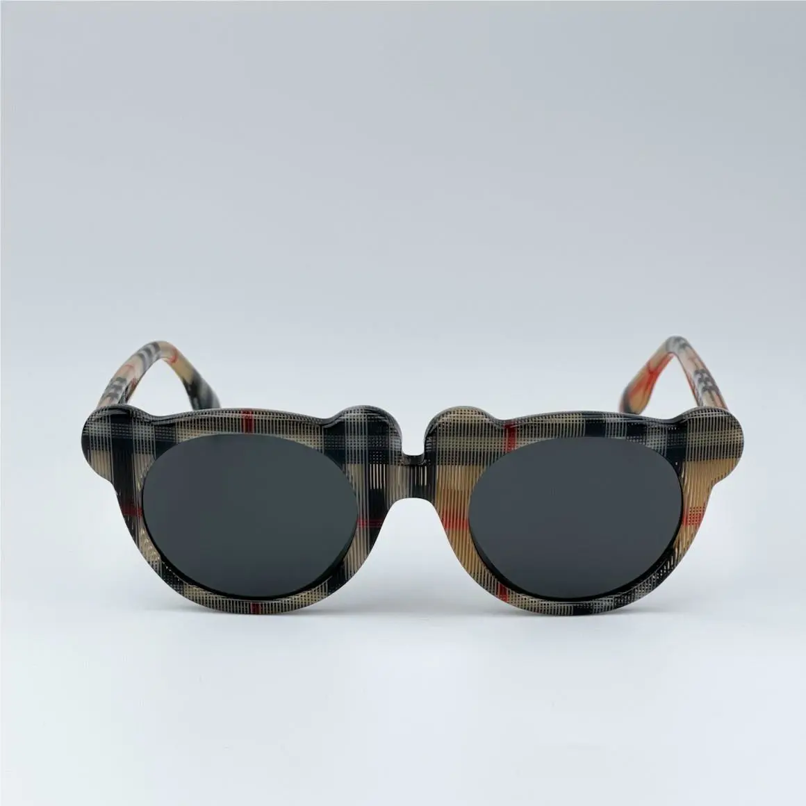 Burberry Boys Sunglasses Vintage Check Grey Round JB4355 Kids 377887