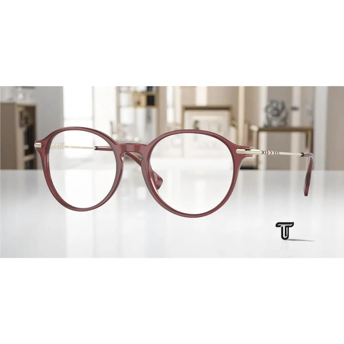 BE2365 4022 Alisson Bordeaux Demo Lens 51 mm Women`s Eyeglasses by Burberry