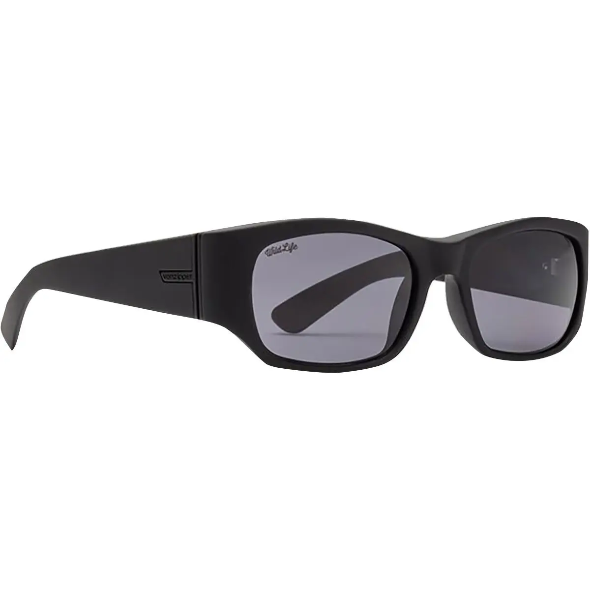 Vonzipper Men`s Juvie Polarized Black/grey One Size Sunglasses - Black/Grey, Frame: Silver, Lens: Silver