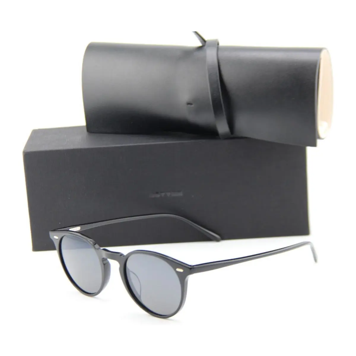 Oliver Peoples OV 5529SU 1731R5 N.02 Black Round Sunglasses 46-20