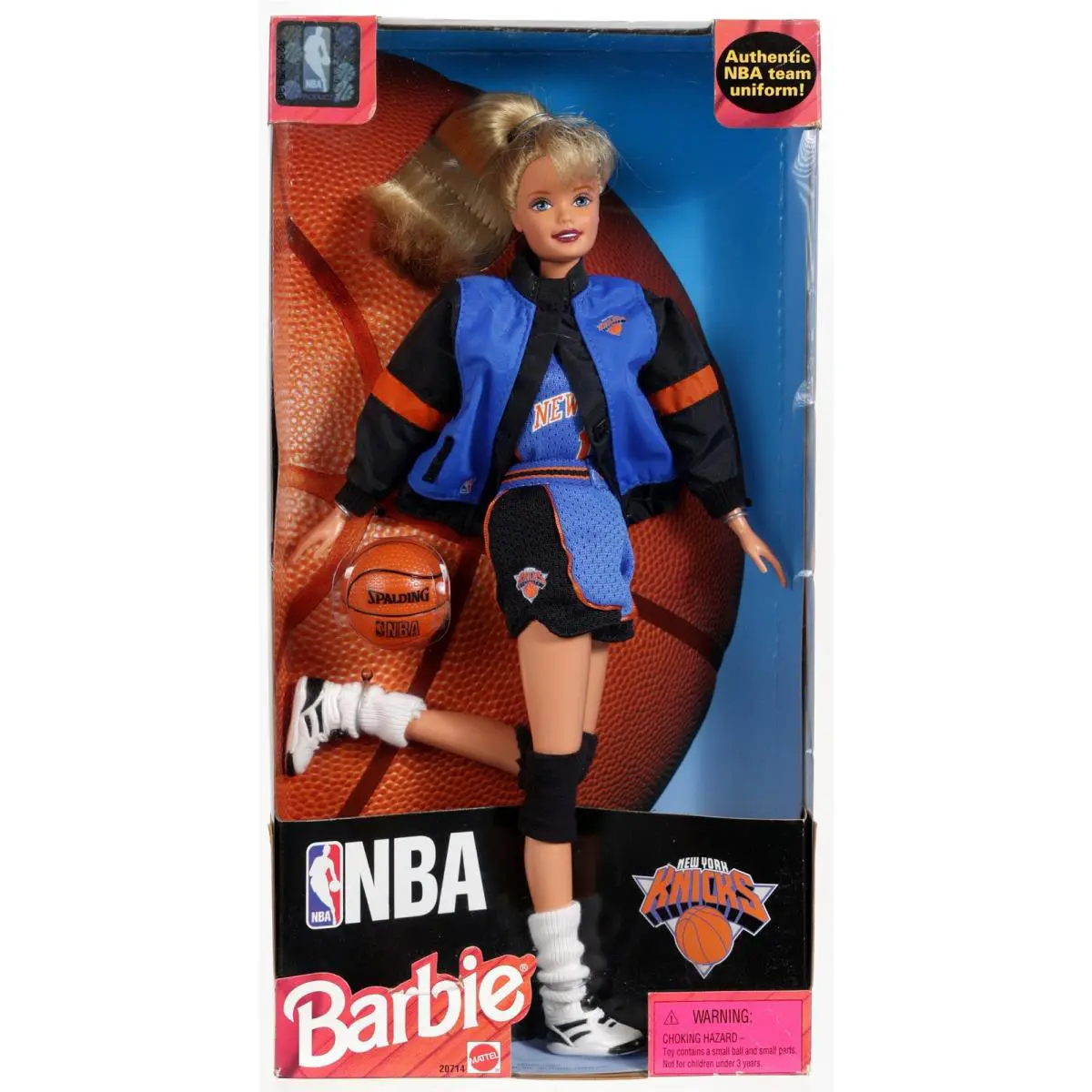 Nba York Knicks Barbie Doll - 20714 Never Removed From Box 1998 Mattel