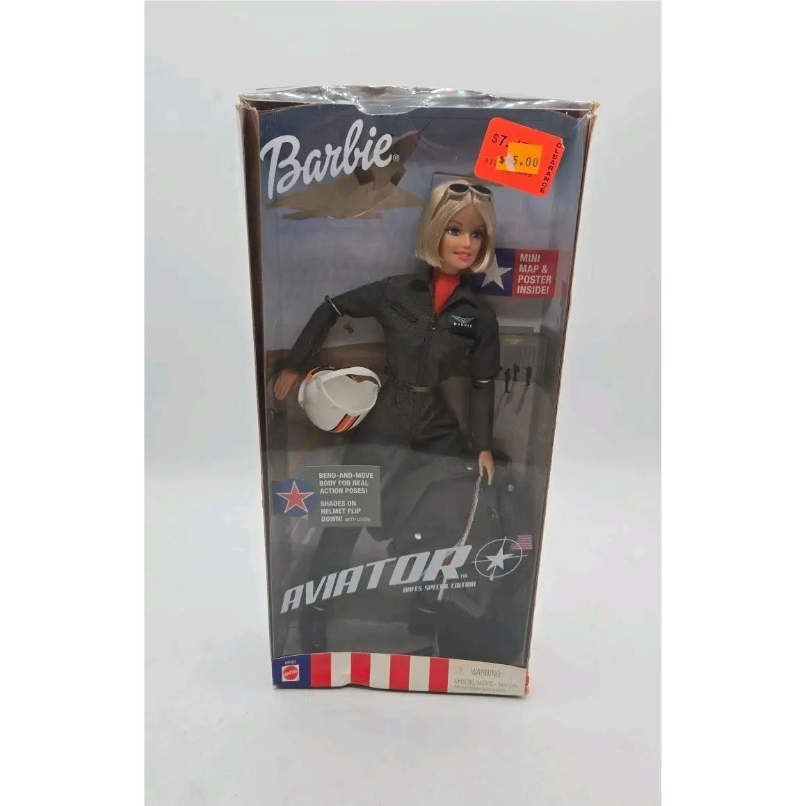 Vintage 2001 Barbie Doll Aviator Aafes Special Edition Blonde