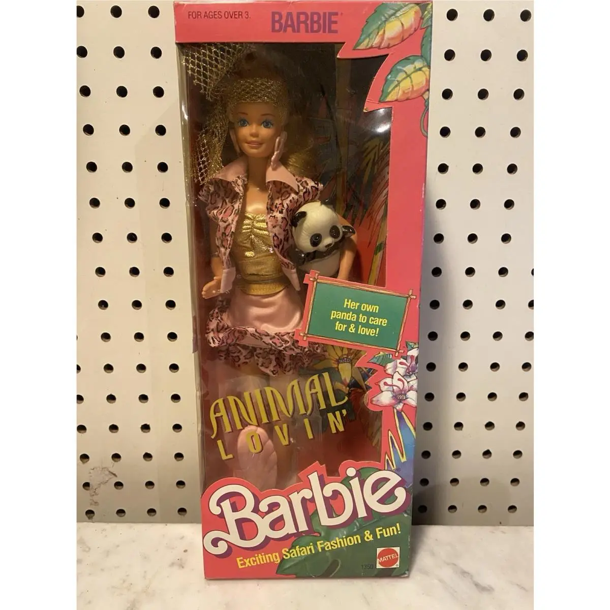 Vintage 1988 Animal Lovin Barbie Doll with Panda Mattel 1350