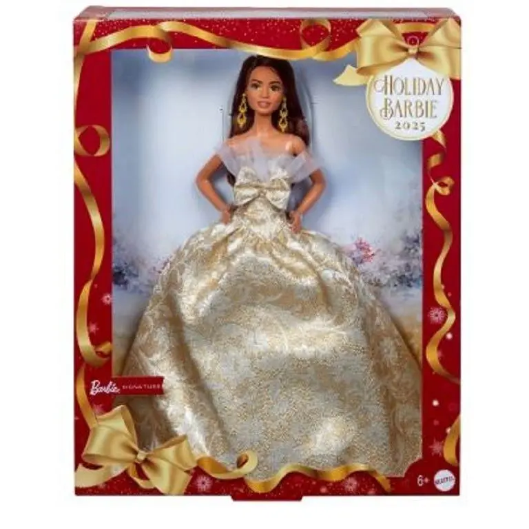 2025 Holiday Barbie Latina Brown Hair with Shipper Creasing JBJ02