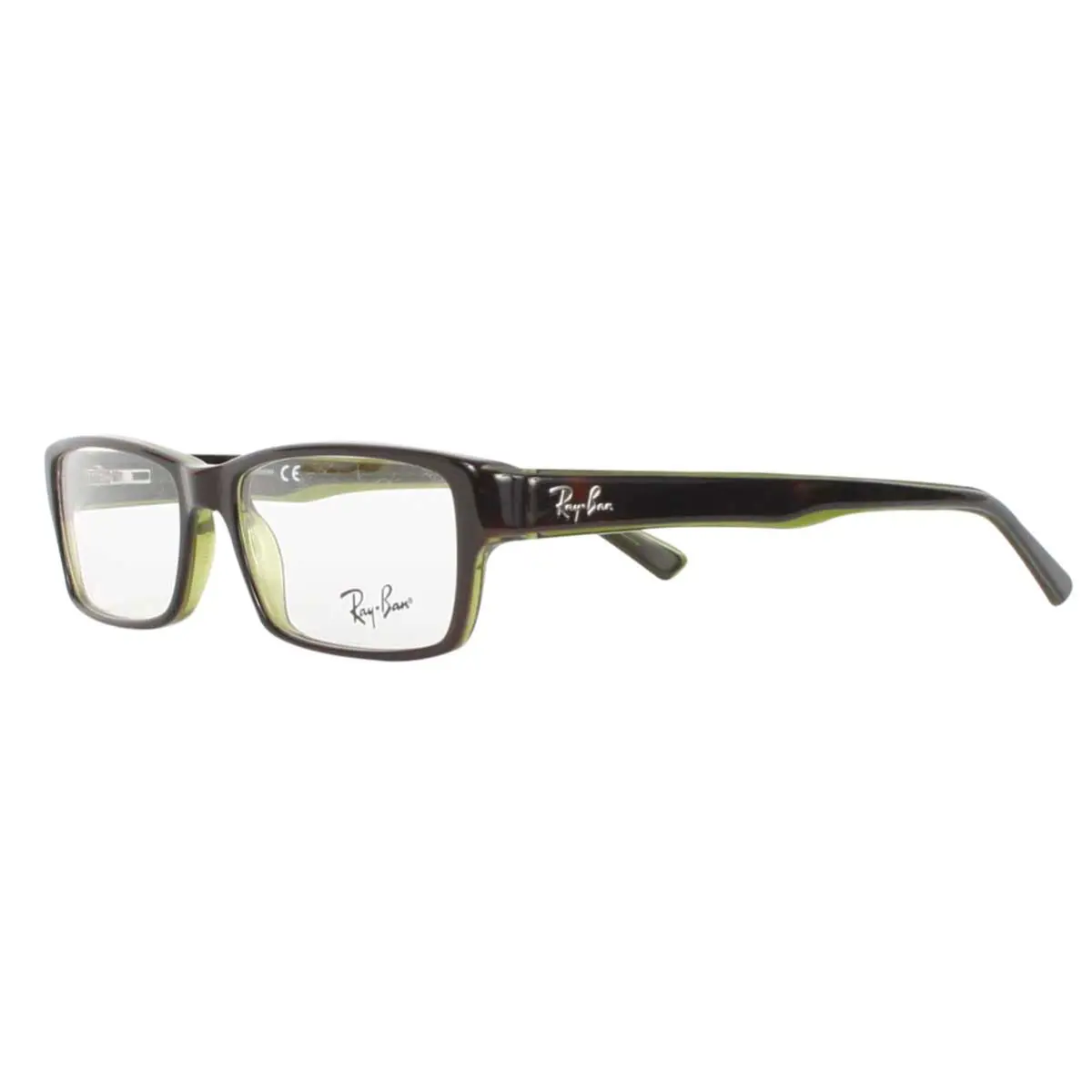 Ray-ban Mens Acetate Optical Frames in Havana/crystal Lime - Top Havana On Green