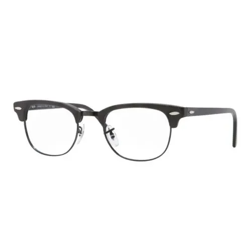 Ray-ban Clubmaster Optical Frames - Matte Black - Matte Black/Demo Lens, lens__map: Transparent