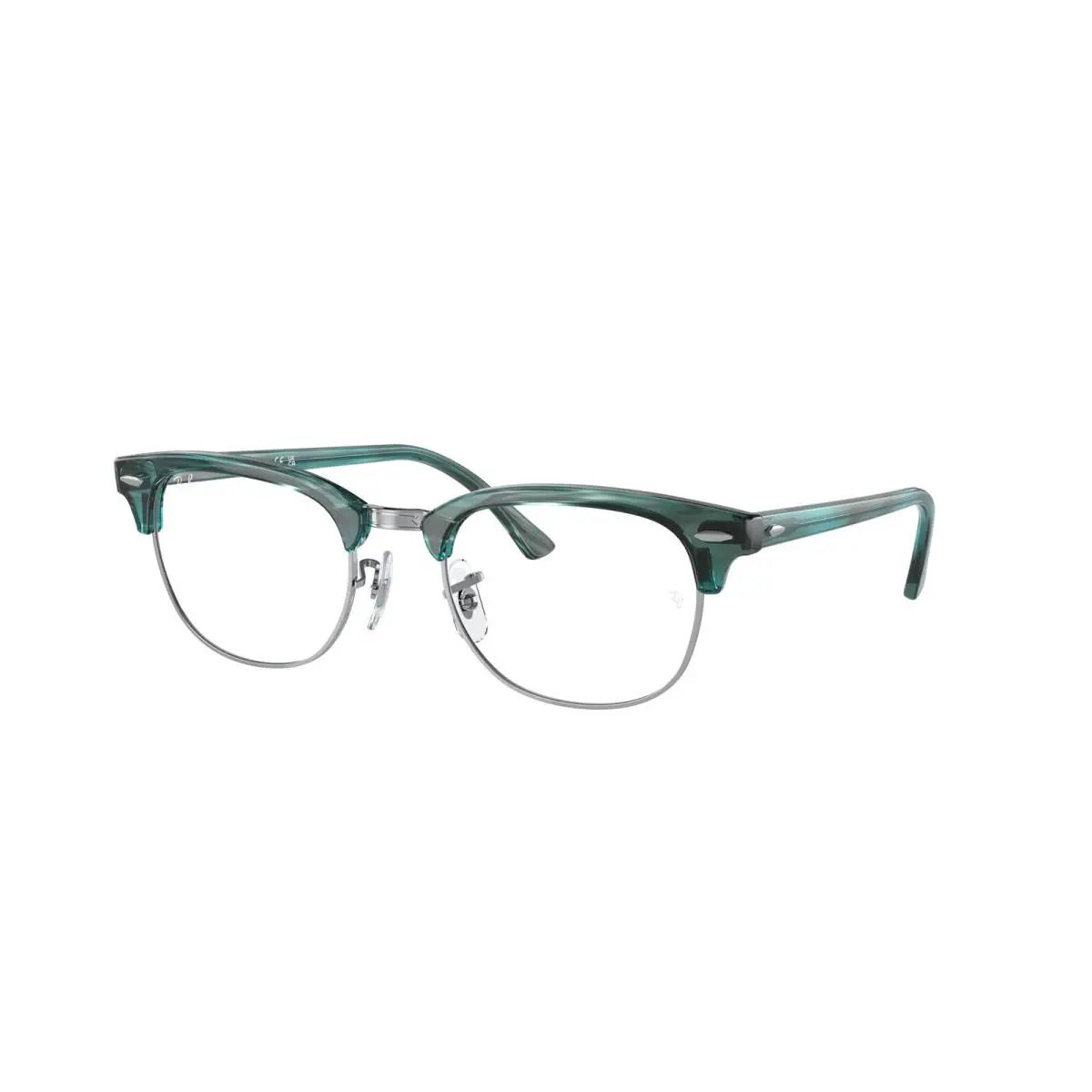 Ray-ban Optical RX 5154 Clubmaster Striped Green on si 8377 Eyeglasses