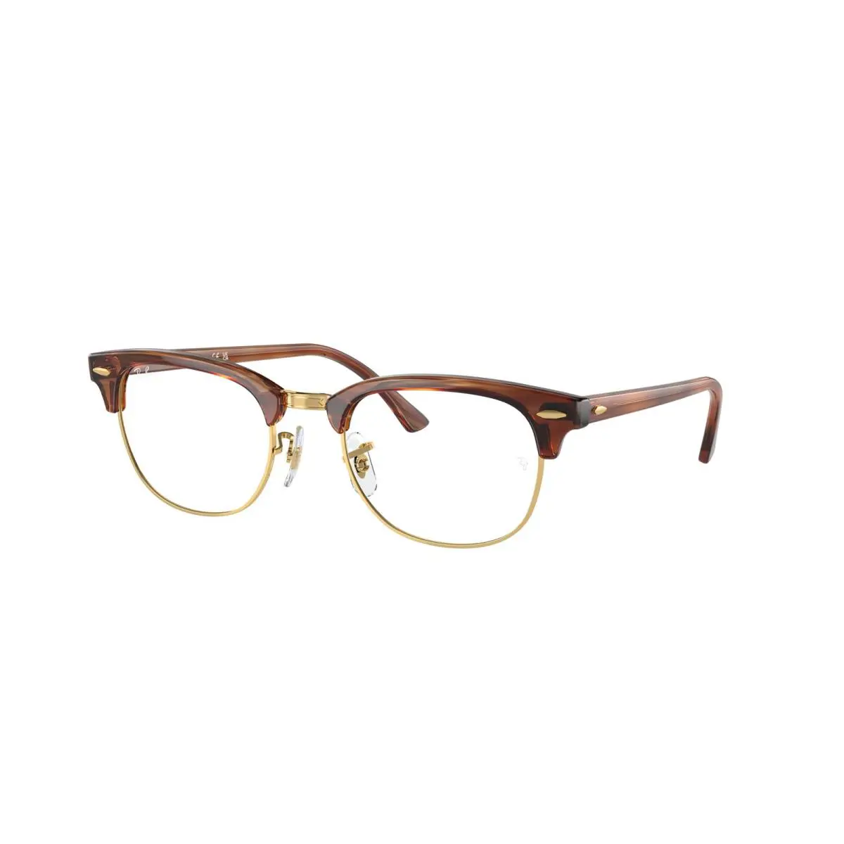 Ray-ban Optical RX 5154 Clubmaster Striped Brown on go 8375 Eyeglasses