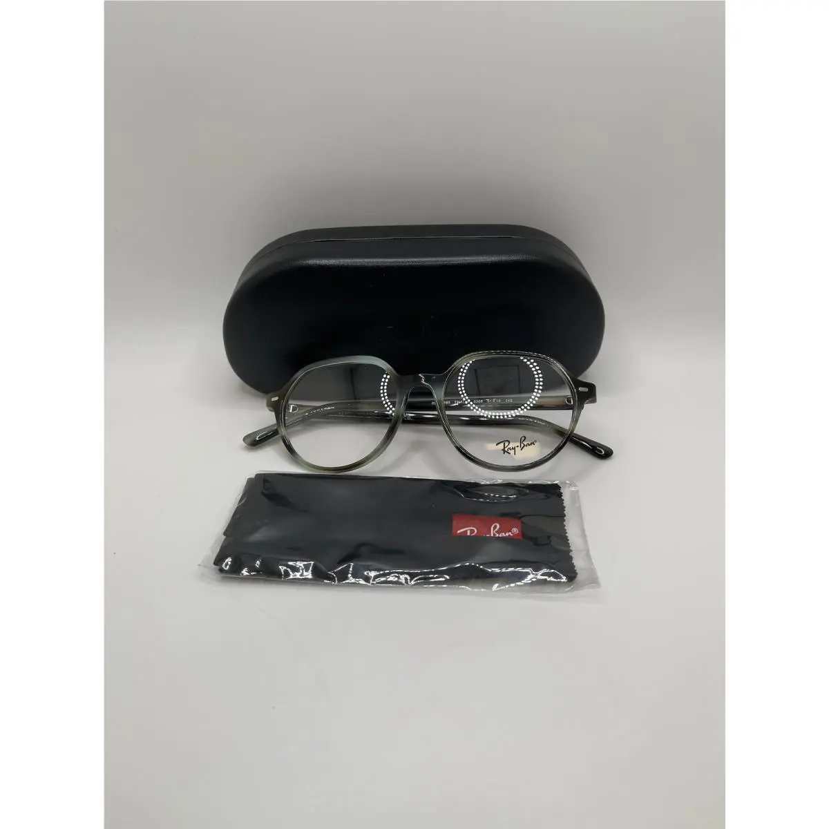 Raybans - 0RX5395 - Striped Green - Demo Lens