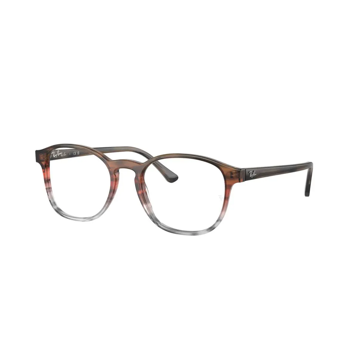 Ray-ban Optical RX 5417 Striped Brown Gradient Red 8251 Eyeglasses
