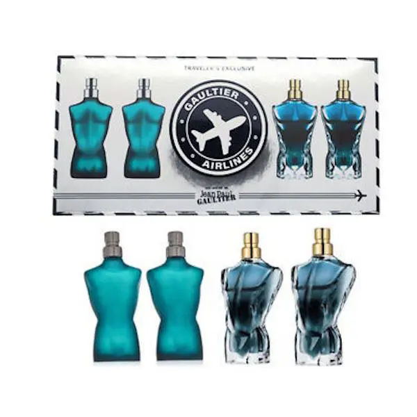Jean Paul Gaultier Miniature Set: 2x LE Male + 2X LE Beau Edt 0.24 OZ / 7ML
