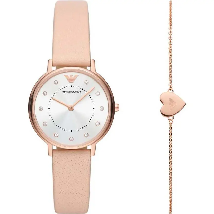 Emporio Armani Ladies Watch and Bracelet Gift Set AR80058