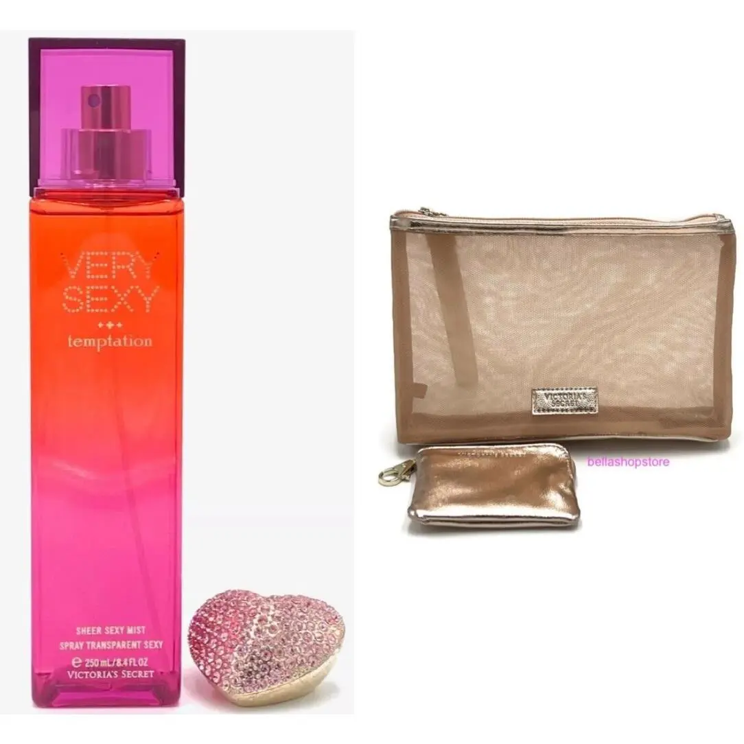 Victoria`s Secret Very Sexy Temptation Sheer Sexy Fragrance Mist 8.4 oz Free Bag