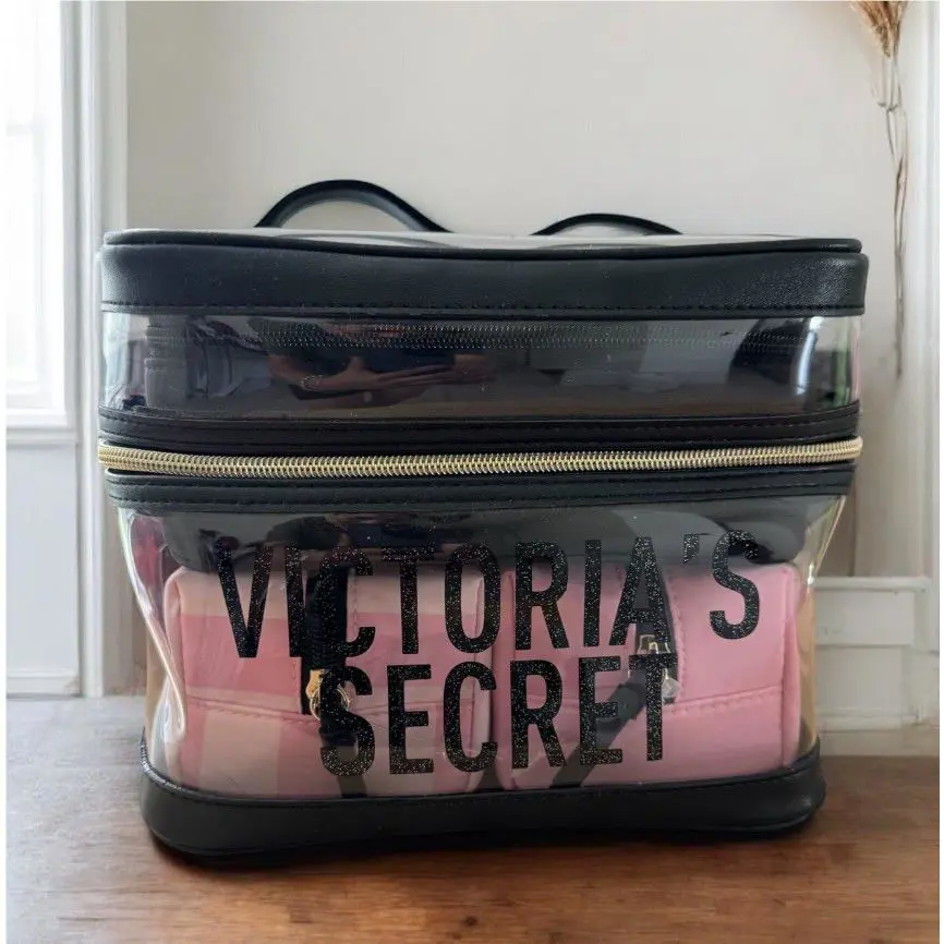 Victoria’s Secret Vanity Makeup Case Cosmetic Bag Train Set 4 Pc 1