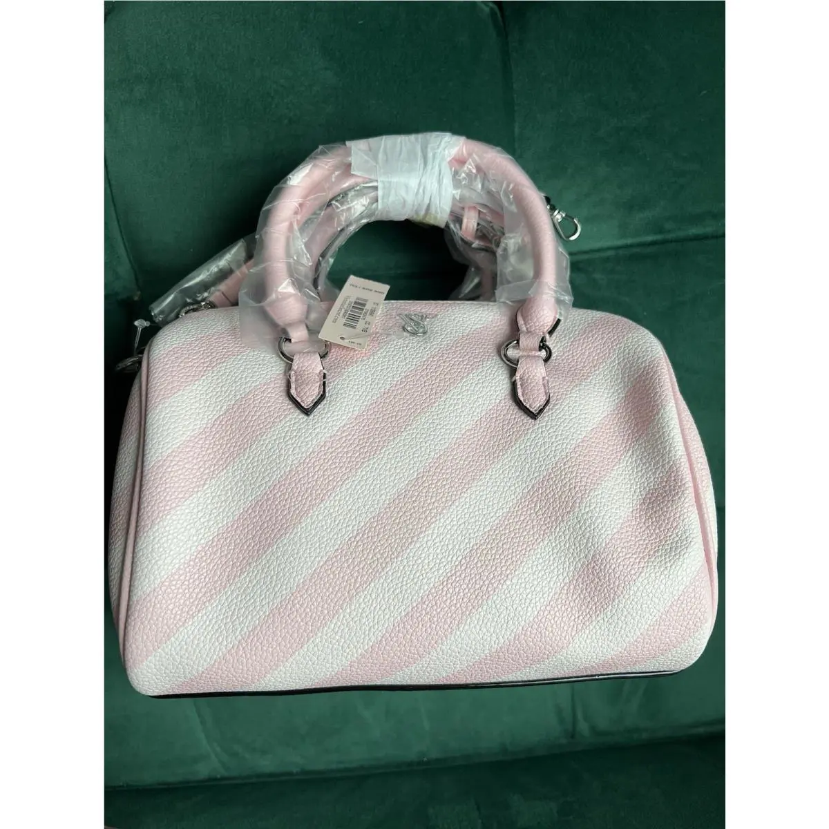Victoria`s Secret Mini Duffle Crossbody Bag Heritage Stripe