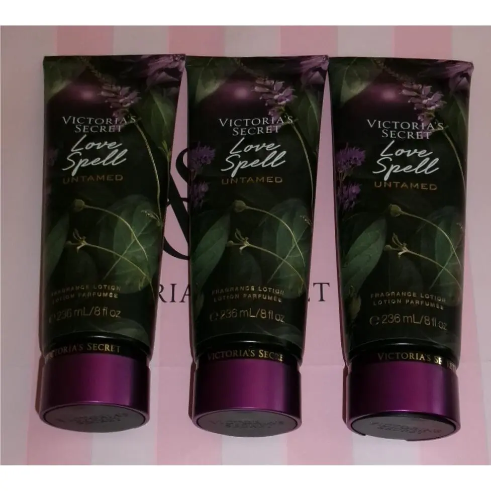 Victoria`s Secret Love Spell Untamed Fragrance Lotion 8 Fl. Oz. Lot of 3