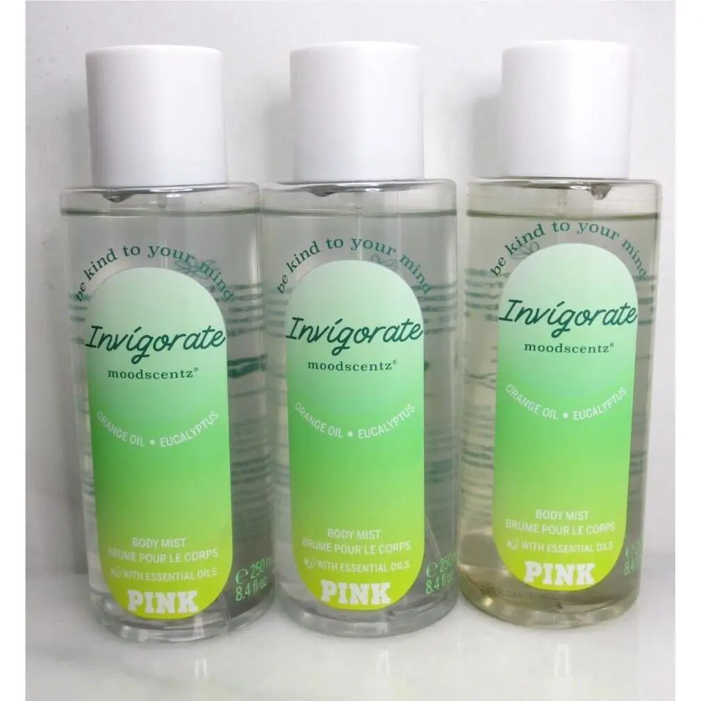 Victoria`s Secret Pink Invigorate Body Mist 8.4 OZ - Lot OF 3