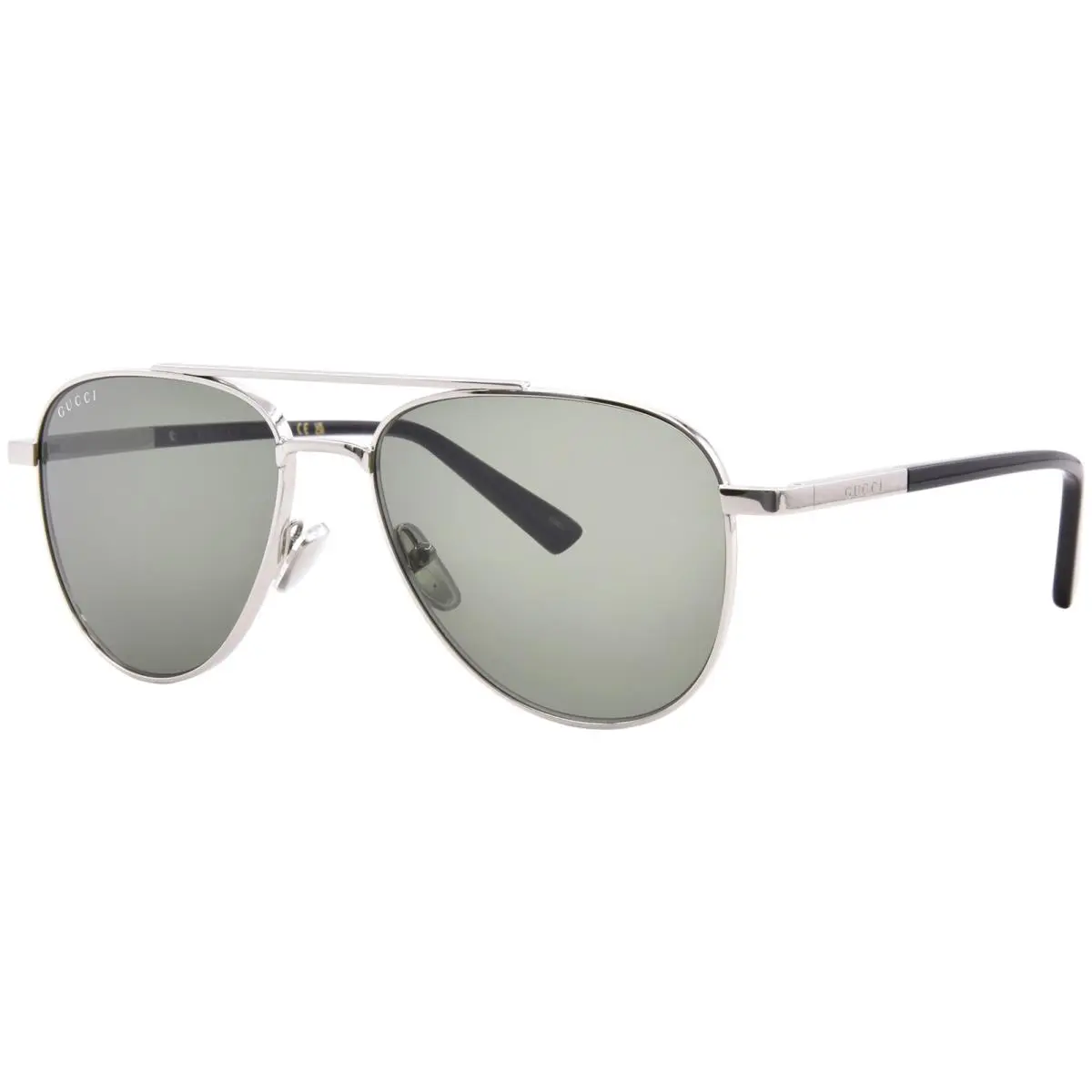 Gucci GG1962S 001 Sunglasses Men`s Silver/grey Lenses Pilot Style 56mm