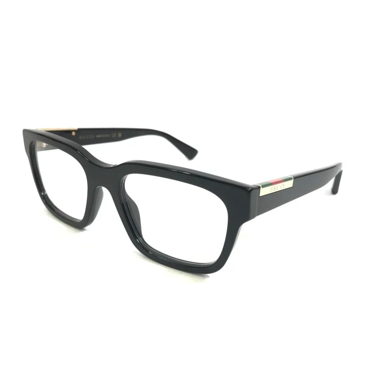 Eyeglasses Frames GG1961O 001 Shiny Black Square Full Rim 55-20-145 by Gucci