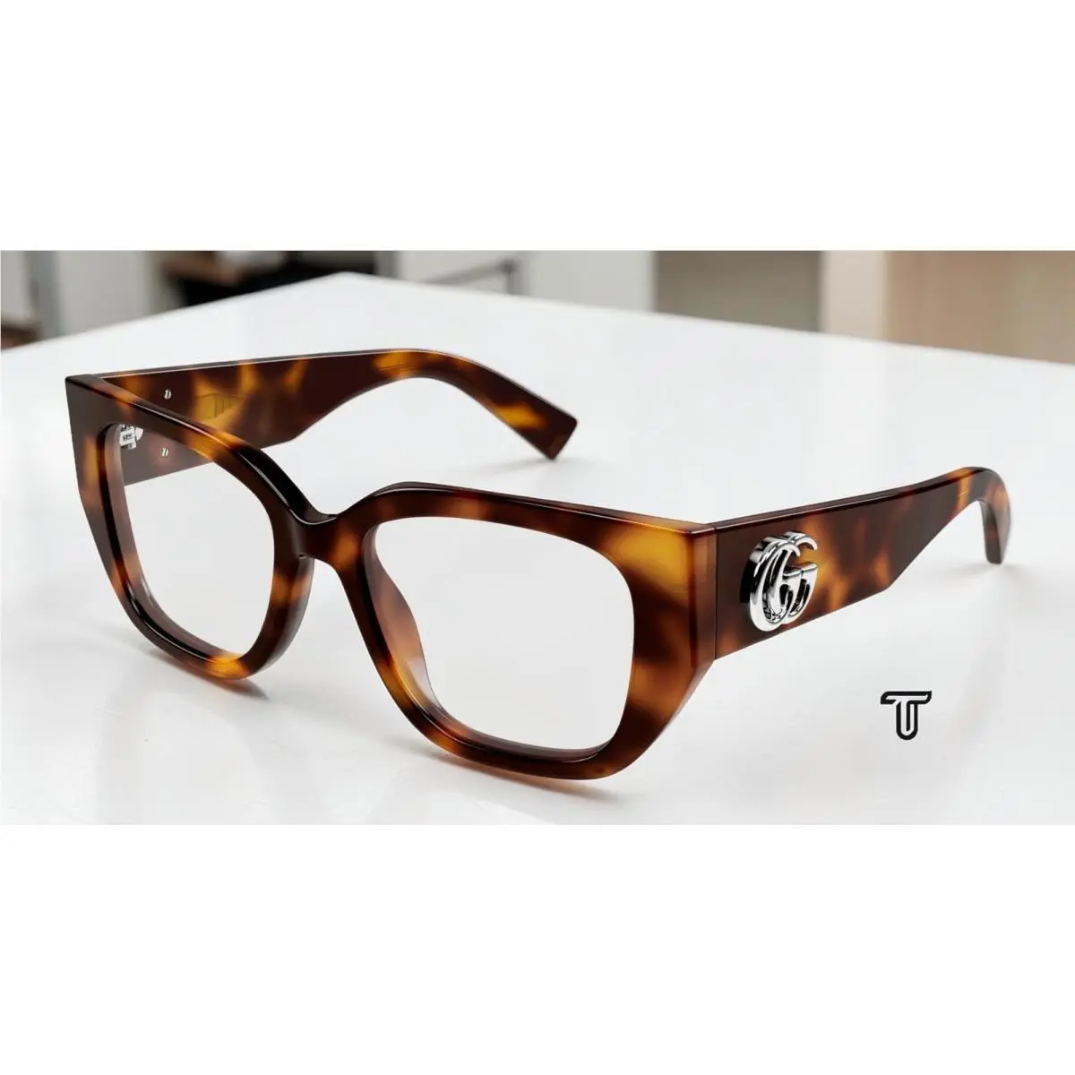GG1952O 002 Butterfly Havana Demo Lens 51 mm Women`s Eyeglasses by Gucci