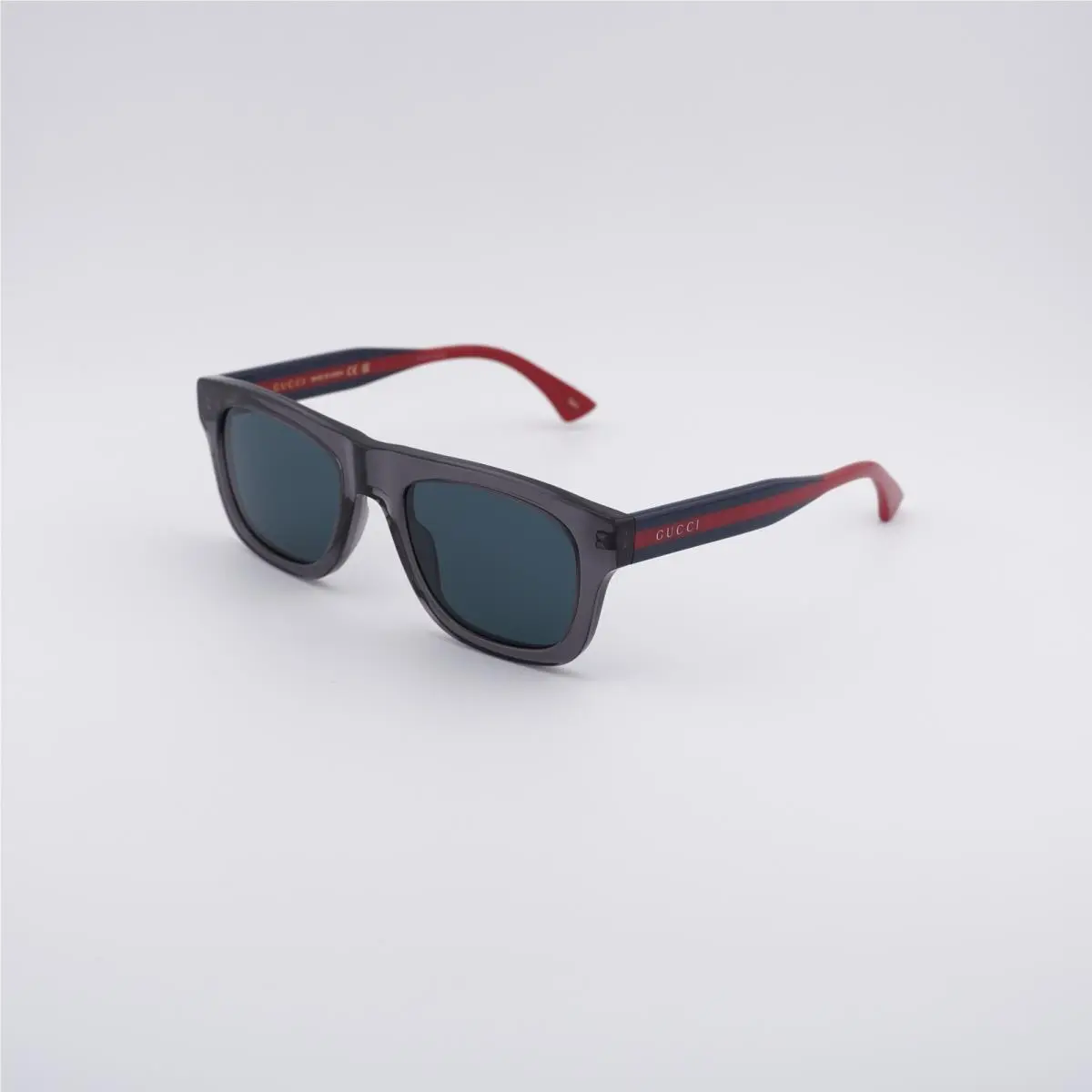 Gucci GG1991S 004 Shiny Transparent Dark Grey/blue 52-21-145 Sunglasses