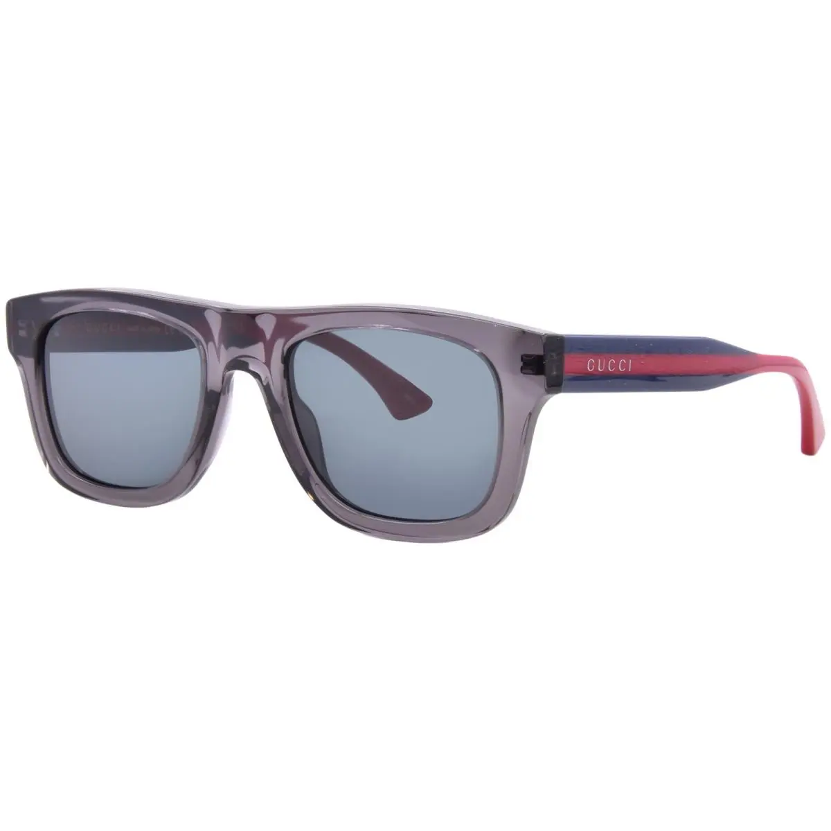 Gucci GG1991S 004 Sunglasses Men`s Grey/blue/blue Lenses Square Shape 52mm
