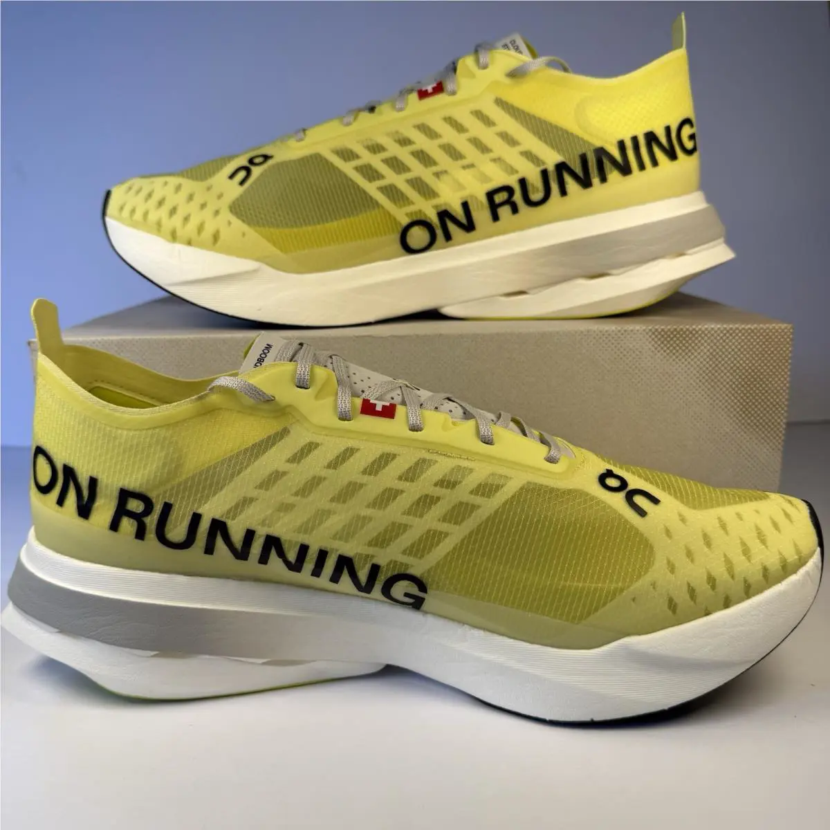 On-Running shoes - Cloudboom Strike - Cloudboom Strike - 3ME30483331 - Limelight / Wolf (Yellow / Gray / Black) 1