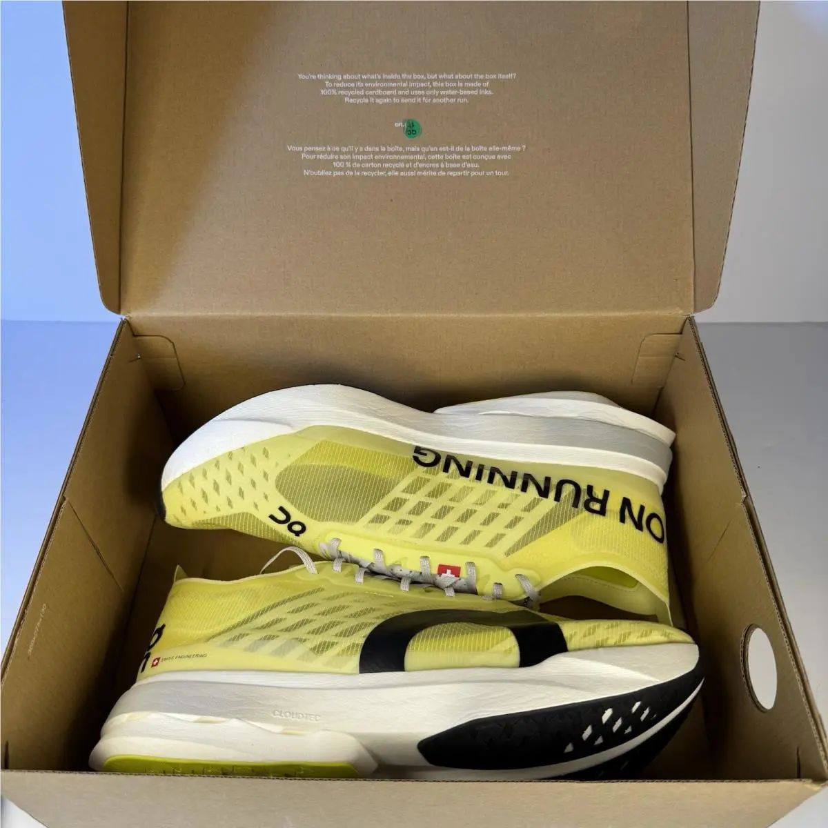 On-Running shoes - Cloudboom Strike - Cloudboom Strike - 3ME30483331 - Limelight / Wolf (Yellow / Gray / Black) 6