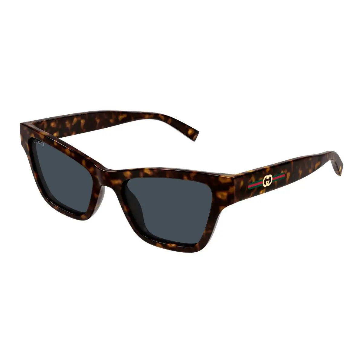 GG1982S 002 Cat-eye Sunglasses 53mm Havana / Blue Solid Lens by Gucci
