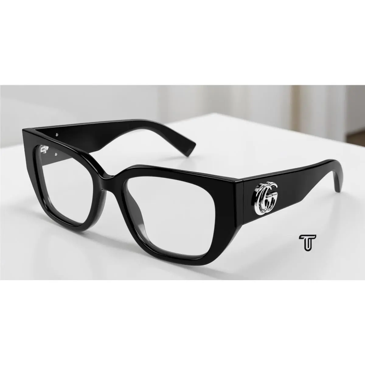 GG1952O 001 Butterfly Black Demo Lens 51 mm Women`s Eyeglasses by Gucci