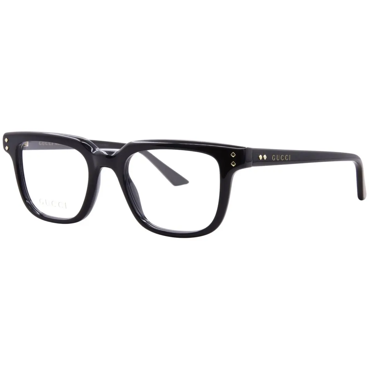 Gucci GG1895O 001 Eyeglasses Men`s Shiny Black Full Rim Square Shape 49mm