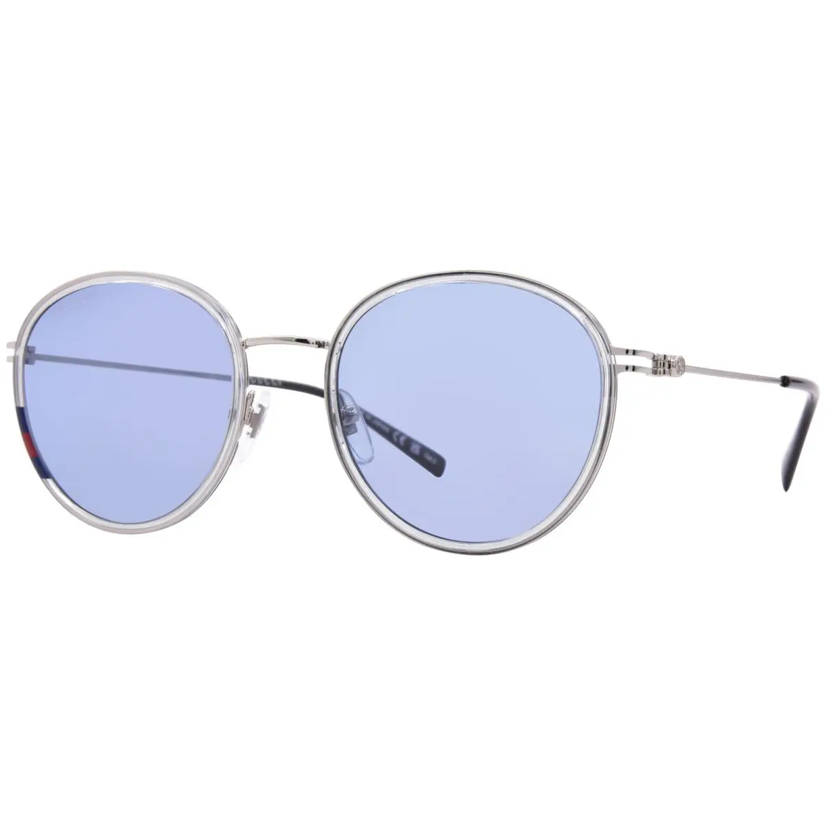 Gucci GG1849S 003 Sunglasses Women`s Grey/silver/blue Round Shape 51mm