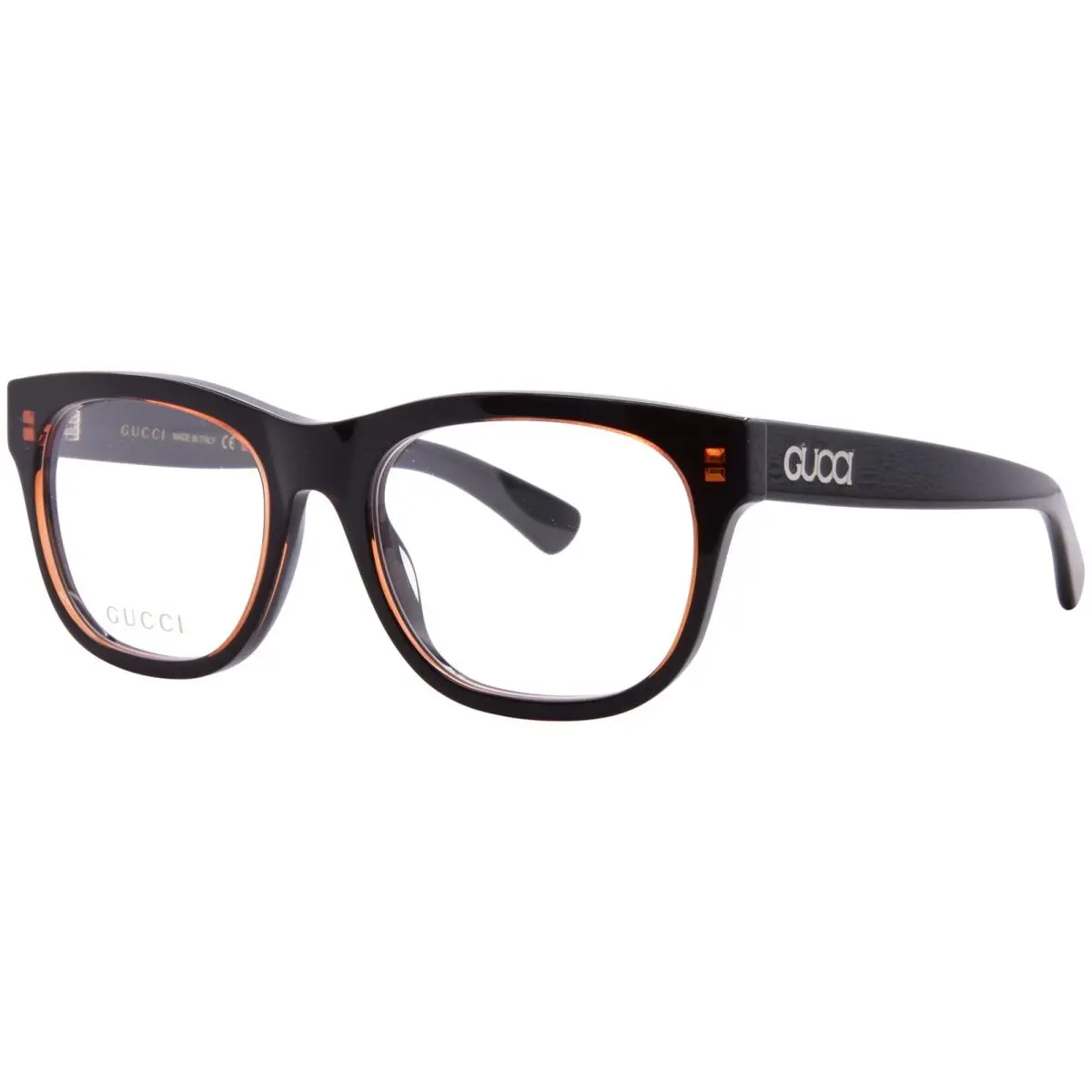 Gucci GG1796O 007 Eyeglasses Men`s Black Full Rim Square Shape 55mm