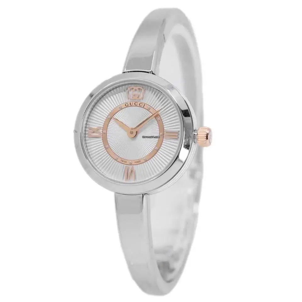Gucci 24 MM Silver Dial Ladies Watch YA167513