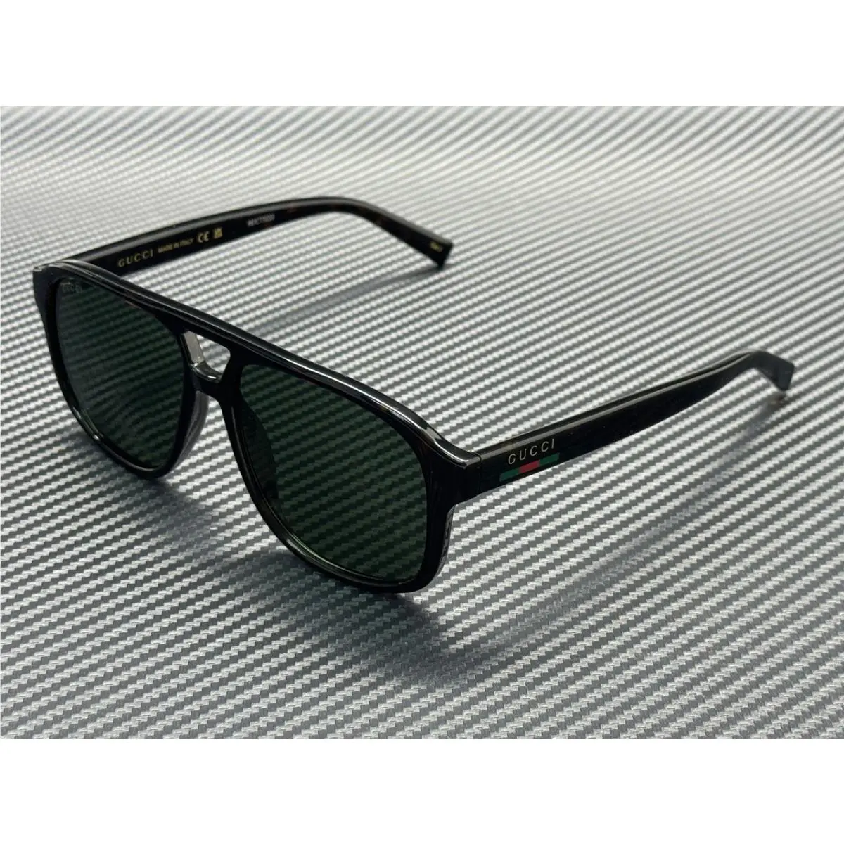 GG1856S 002 Havana Green Men`s Medium 57 mm Sunglasses by Gucci