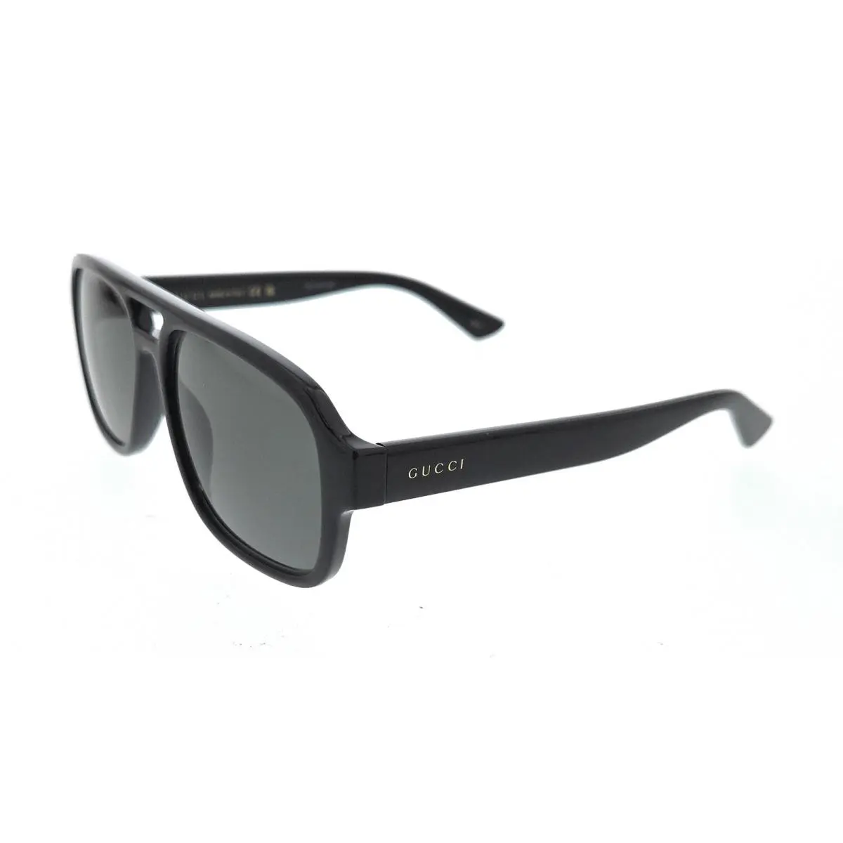 Gucci GG1342S-001 Black Smoke Pilot Sunglasses