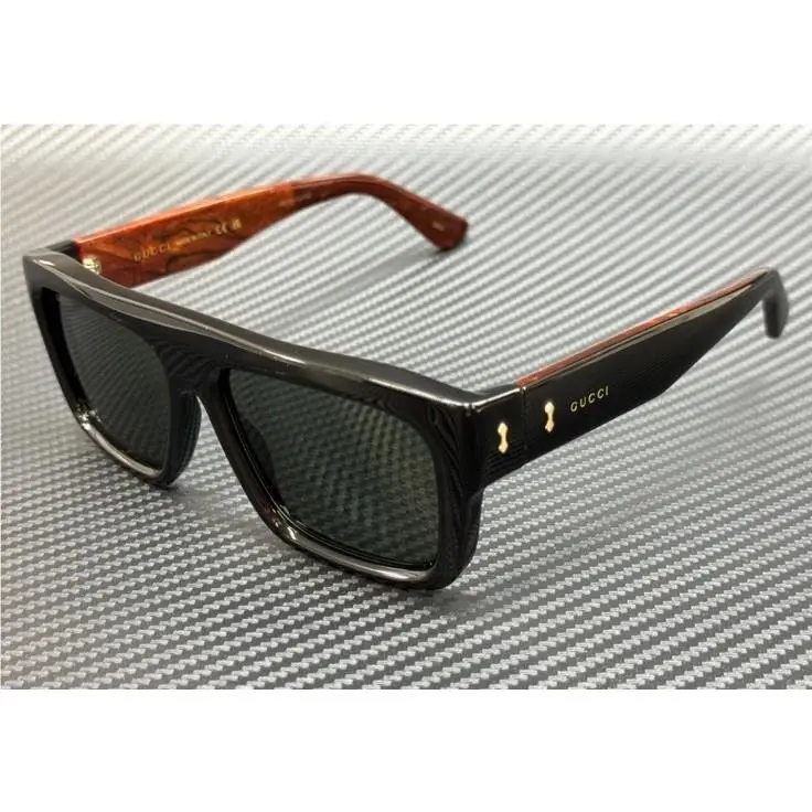 GG1461S 001 Black Grey Men`s Medium 55 mm Sunglasses by Gucci