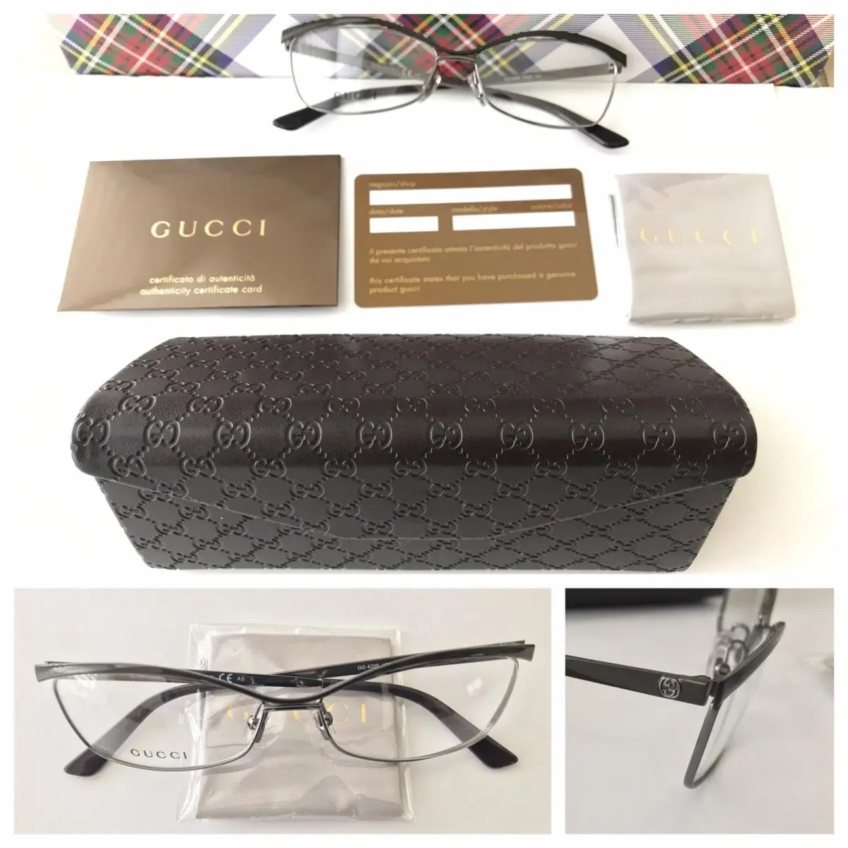 Gucci GG Glasses GG 4205 55 14 1-5 Eyeglasses Frame Woman. Authentic/case