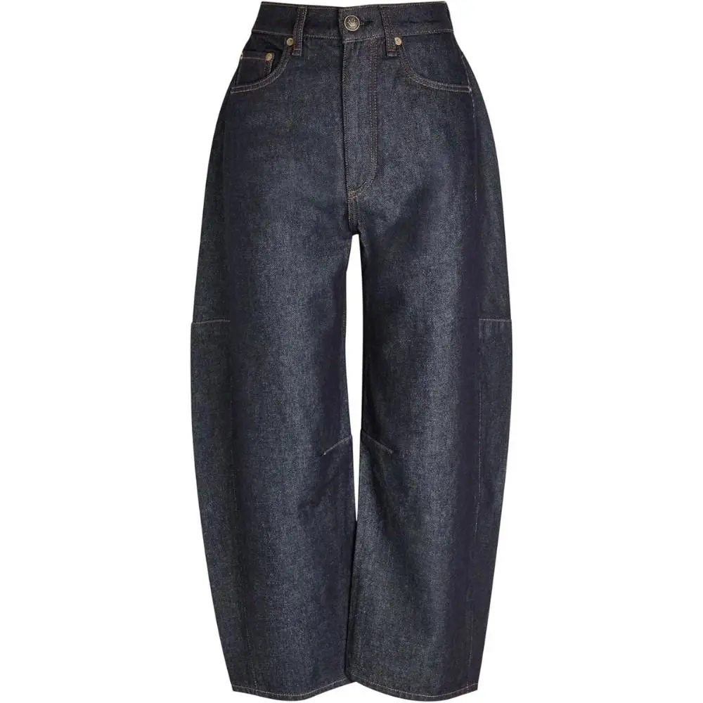 Rag Bone Womens Twilight Rinse Charlie High-rise Cotton Ankle Barrel Jeans - Twilight Rinse